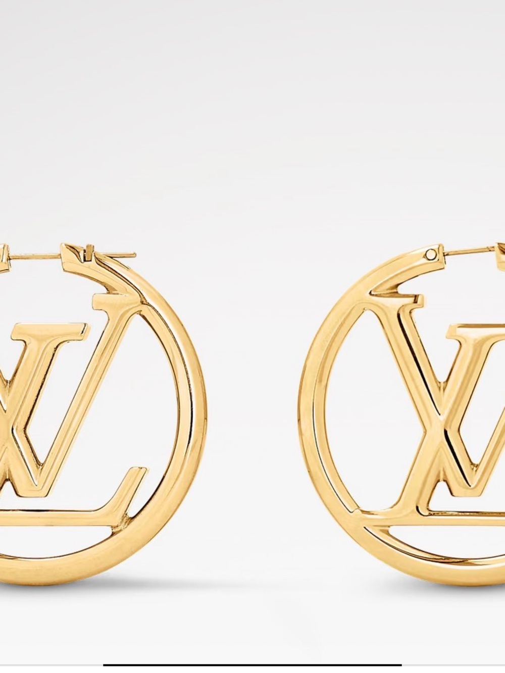 Louis Vuitton Gold LV Circle Hoop Earrings - Women's Jewelry